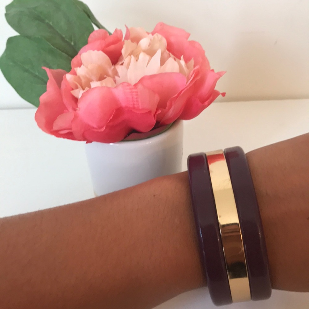 Plum and Gold Bracelet